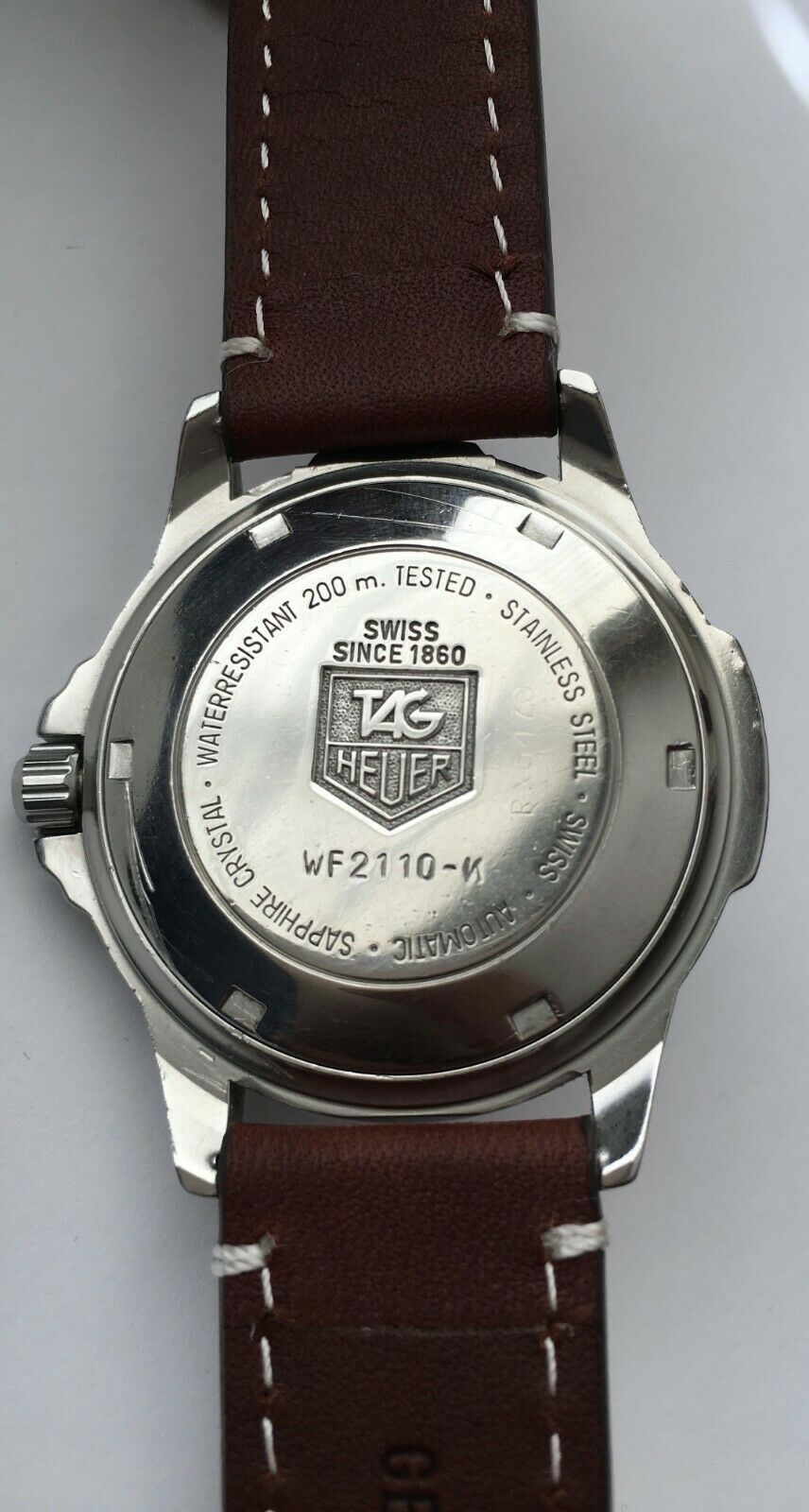 Vintage Tag Heuer Watch WF2110 K Automatic 200 meters TESTED