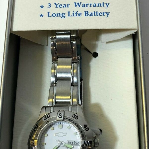 Chevrolet Chevy Bow Tie Day Date Quartz Watch Women's Rat Rod TMGM ...
