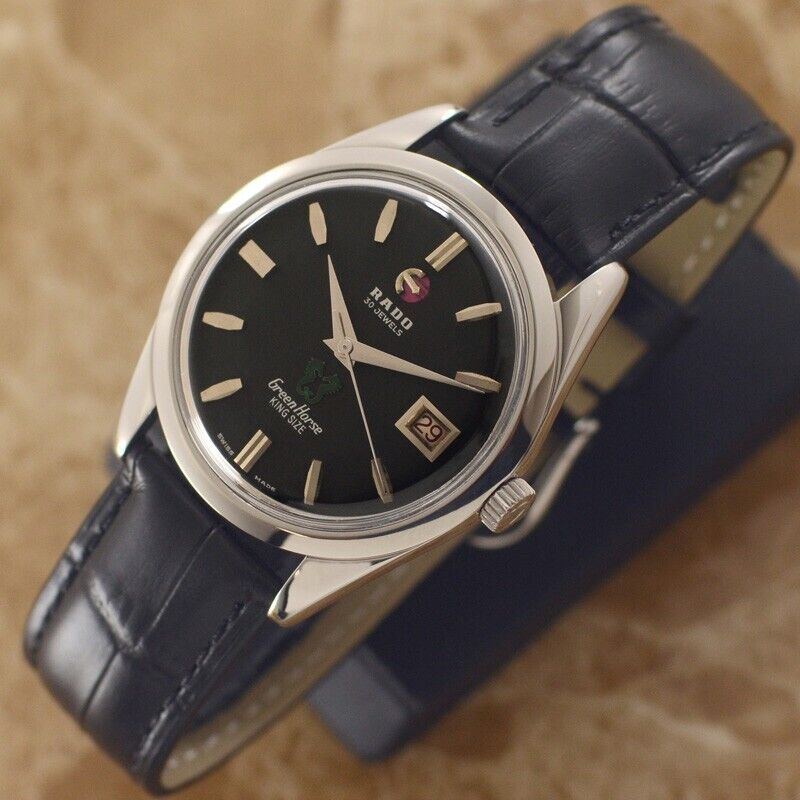 RADO Green Horse KING SIZE AUTOMATIC 30 JEWEL DATE BLACK DIAL