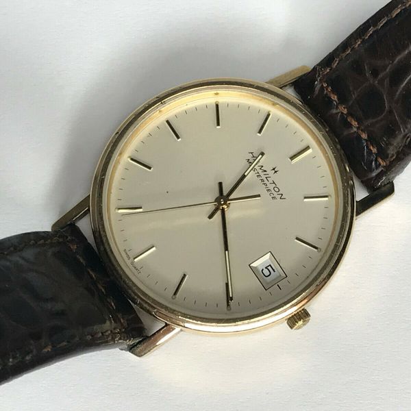 1987 Hamilton Masterpiece B&A 10K Gold Filled 8148 Men's Quartz Watch ...