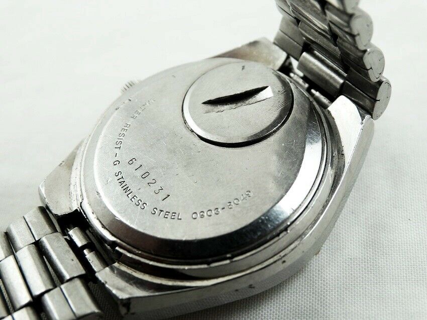 Vintage SEIKO SQ 4004 Quartz 0903-8049 BLACK Japan Mens Day & Date