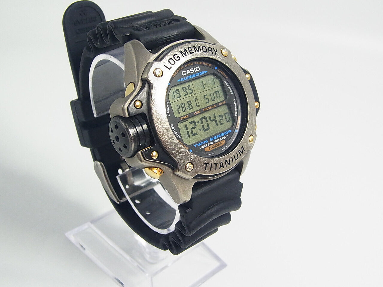 Casio DEP-700 Log Memory Thermo Temp Titanium Qz Diver Watch All