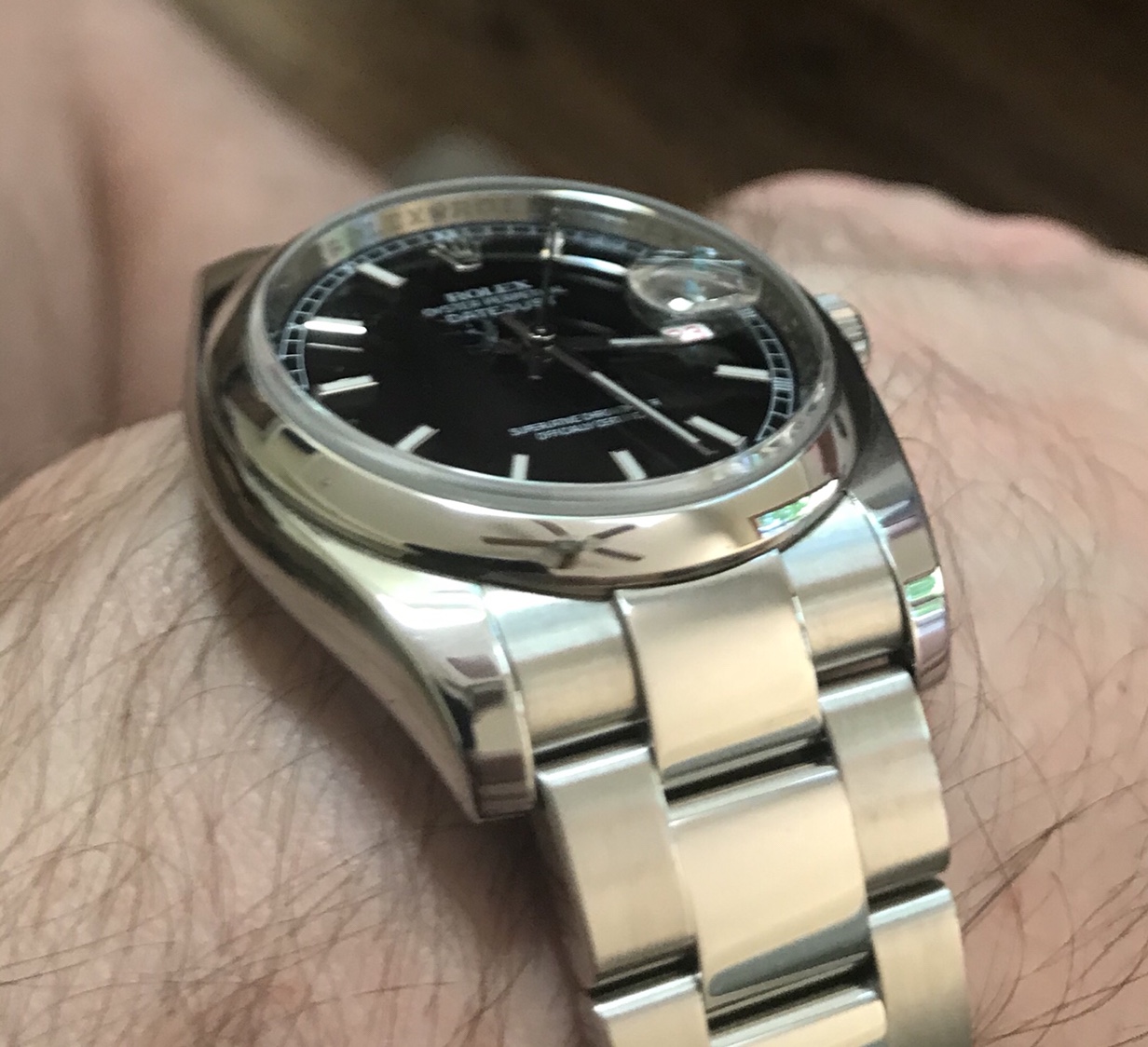 FS: Rolex Datejust 116200 - Black Dial/Roulette Date Wheel - Full