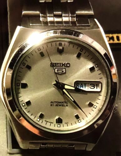 Vintage SEIKO Automatic 21 Jewels See through Back 75268 w