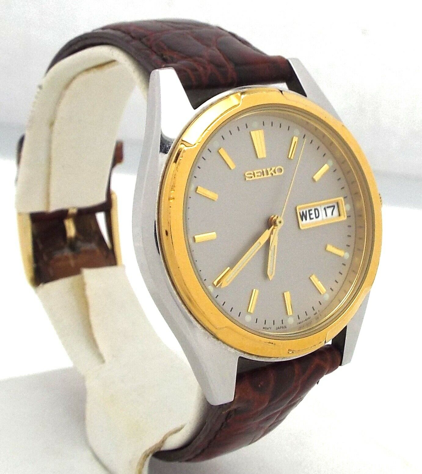 Seiko 7n43 8199 Two Tone Watch Quartz New Battery