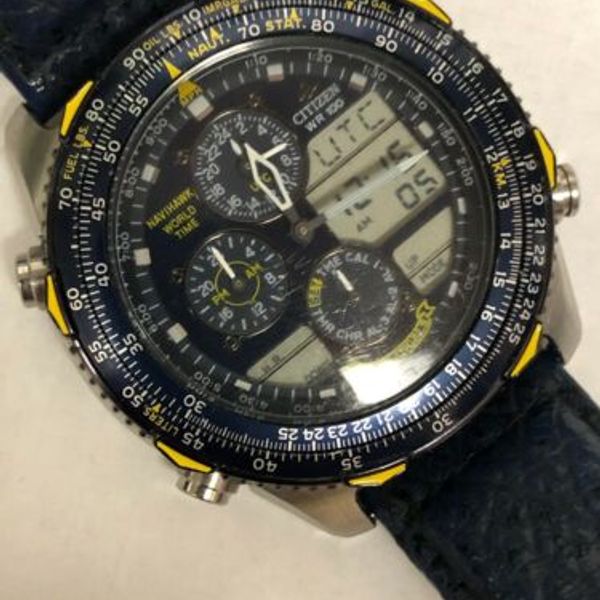 CITIZEN Navihawk WORLD TIME C300 Q00869 Blue Angels Quartz CITIZEN Navihawk WORLD TIME C300 Q00869 Blue Angels Quartz