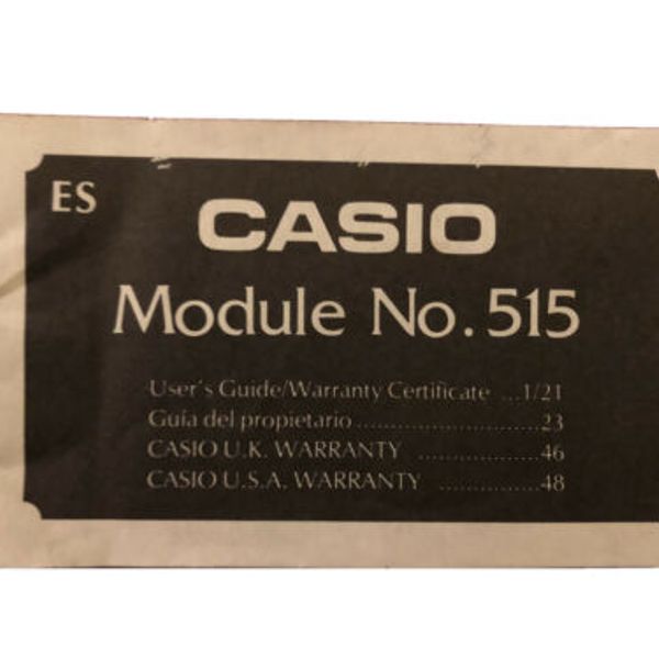 Casio Watch Owners Manual Module 515 WatchCharts Marketplace