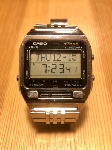 Casio T-1500 Vintage 1982 Digital Watch Japanese Dictionary Needs