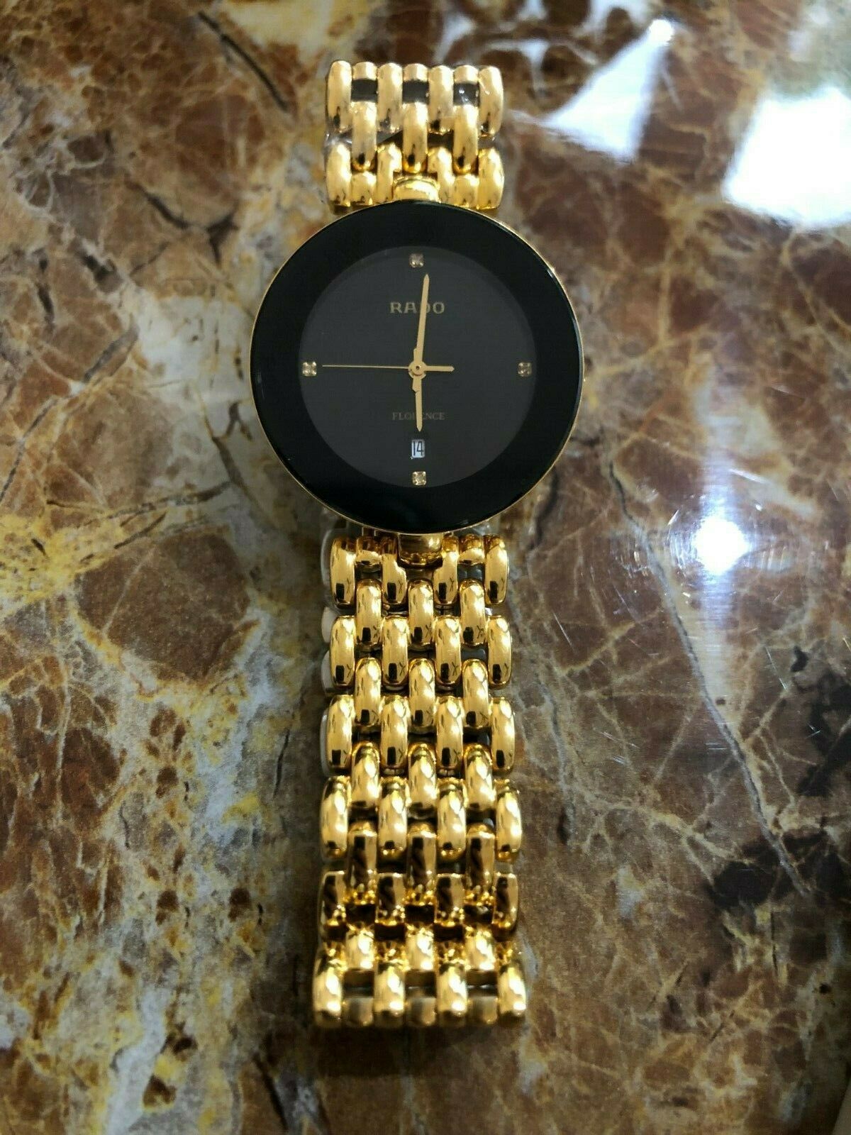 NEW RADO FLORENCE Date Quartz Gold Men