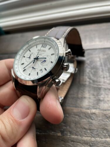 VINTAGE SEIKO QUARTZ CHRONOGRAPH MEN'S 6T63-00G0 BLACK DIAL