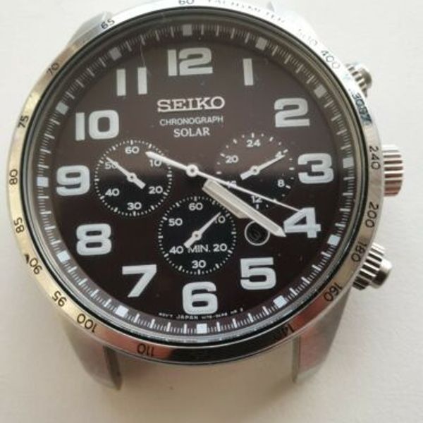 Seiko V175-0CG0 Chronograph Solar WristwatchWithout Bracelet | WatchCharts