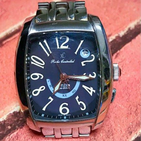 CITIZEN MEN'S WATCH H412-T004717 xC Eco-drive Square Black Silver
