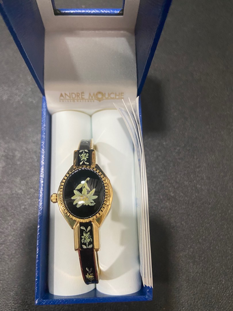 Authentic Andre mouche Swiss luxury bangle watch