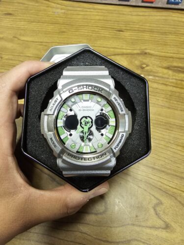 Casio G-Shock Metallic Color Silver Green Men's Watch GA-200SH-8
