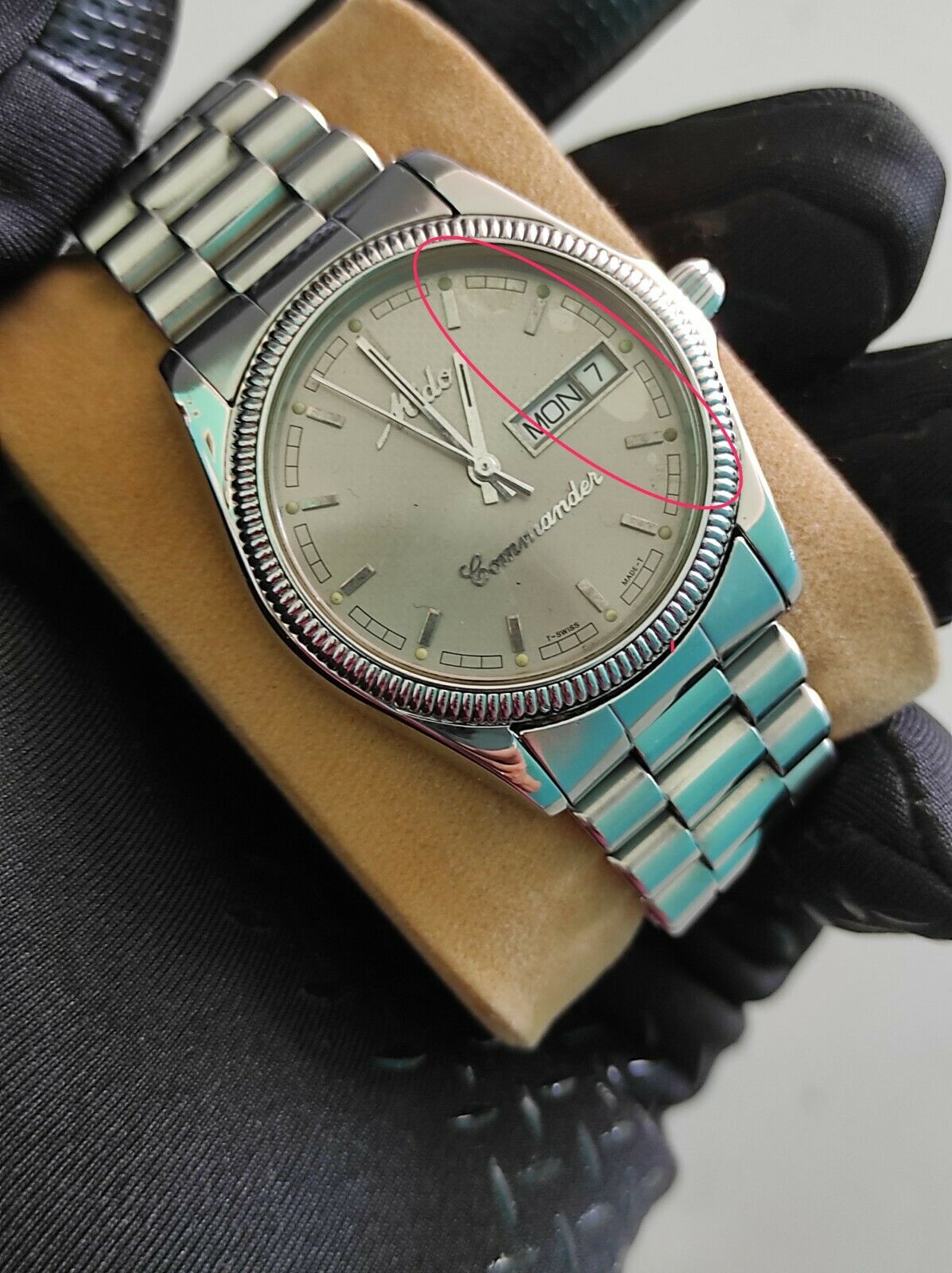 Rare Vintage Mido Commander Day Date 8298 automatic swiss made