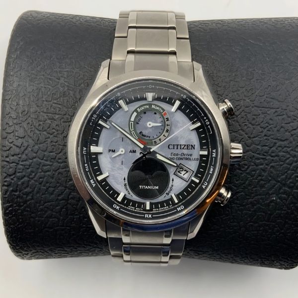 Citizen Tsuki-yomi A-T Perpetual World Time Grey Dial Men's Watch ...