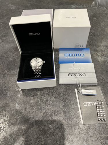 Seiko Presage Silver/Blue Cocktail Time - SRPB77 | WatchCharts Marketplace