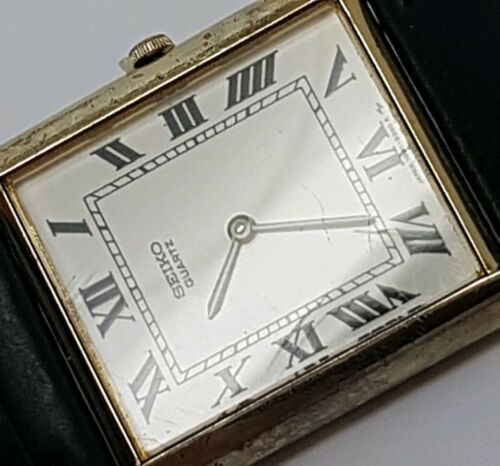 Rare Vintage Men`s Seiko 7430-5209 Gold Plated Quartz Watch *New