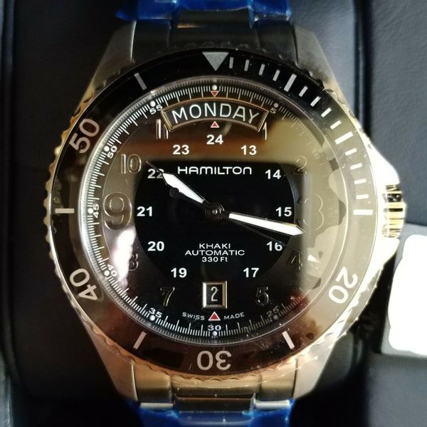 Hamilton Khaki King Scuba 41mm Automatic Stainless Dive Watch Day Date
