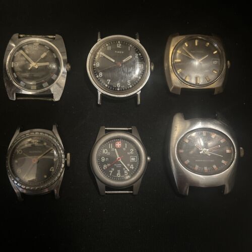 Vintage 1960s lot of mens watches outlet 13 Timex, 1 Waltham and 1 Lucerne some working