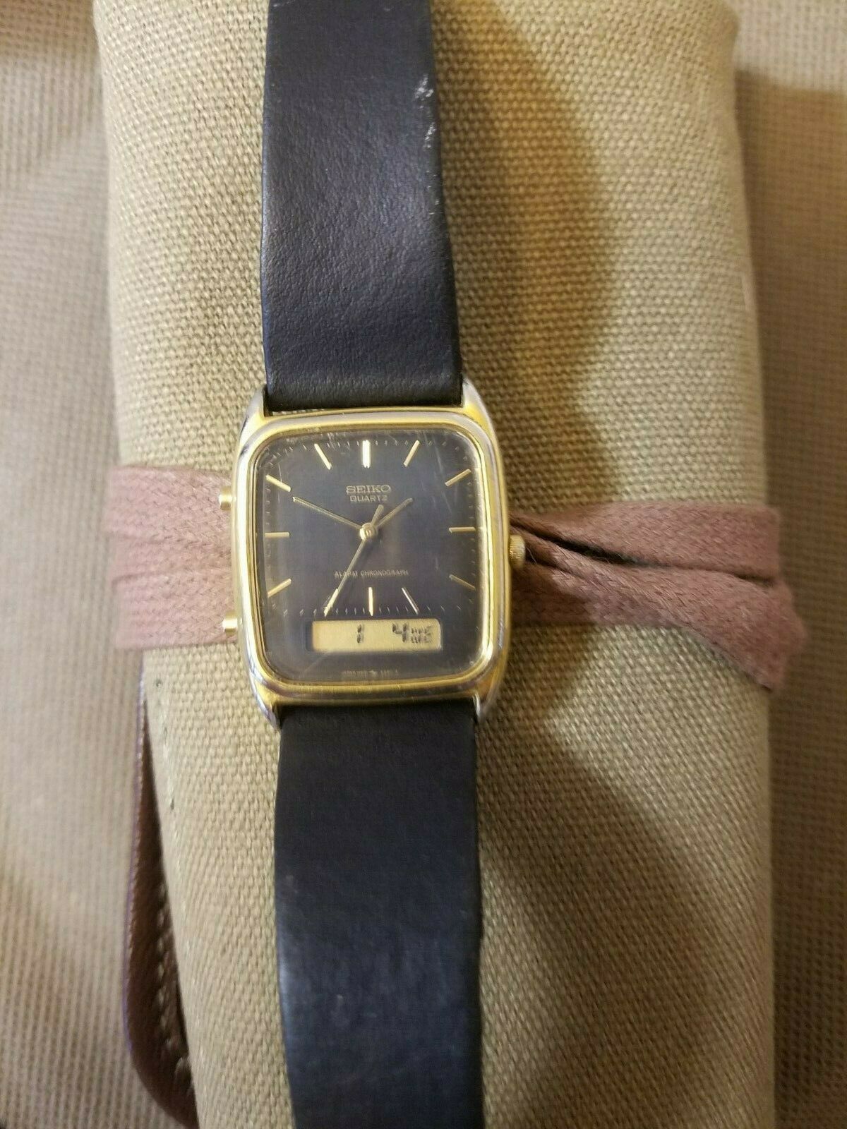 Vintage Seiko H601-5430 ro Japan V Quartz Analog & Digital Alarm