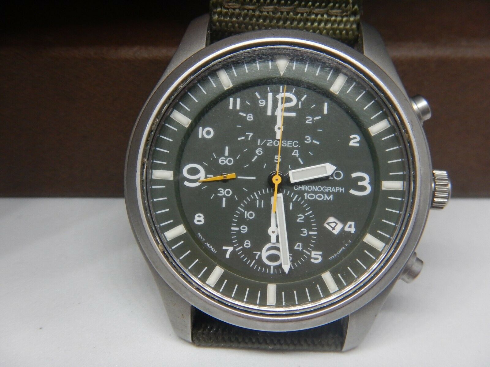 SEIKO GREEN 7T92-0JS0 Quartz Chronograph 100m Watch, New Fresh Battery |  WatchCharts