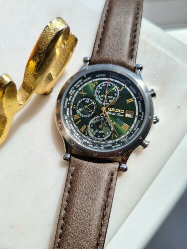 SEIKO Age of Discovery LIMITED EDITION SPL057P1 Green World Time