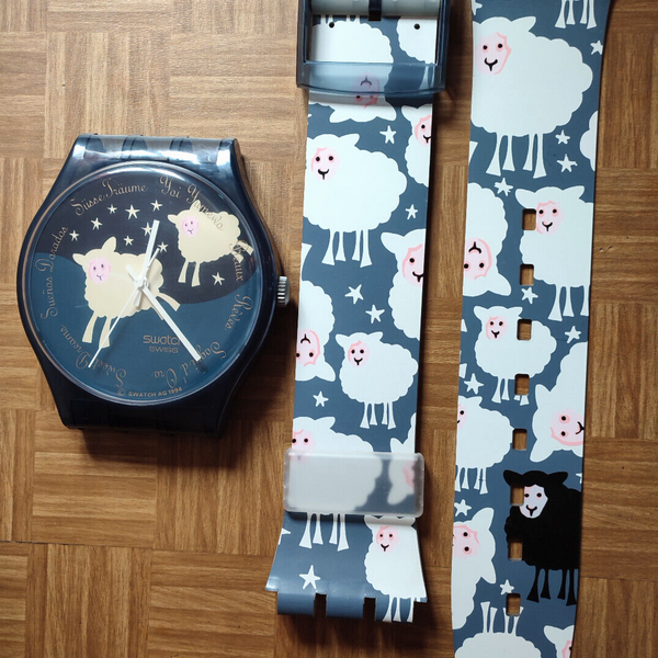SWATCH + MAXI + MGN150 BLACK SHEEP + WALL CLOCK/WALL CLOCK + 1994+
