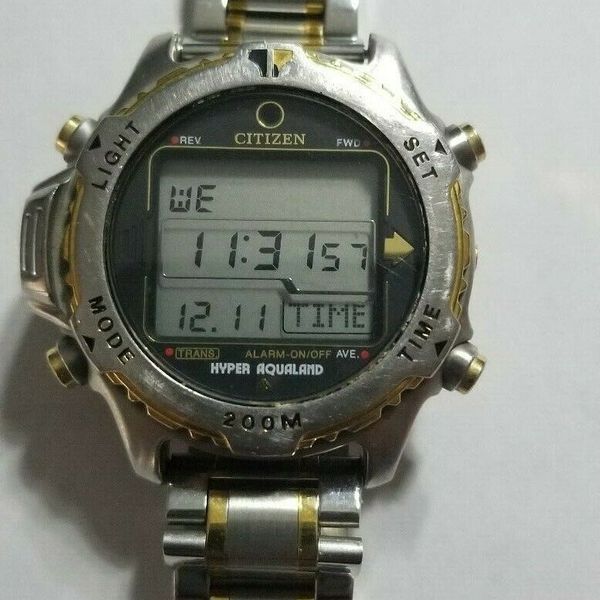 Citizen D208 Aqualand Hyper Promaster dive depth gauge watch digital