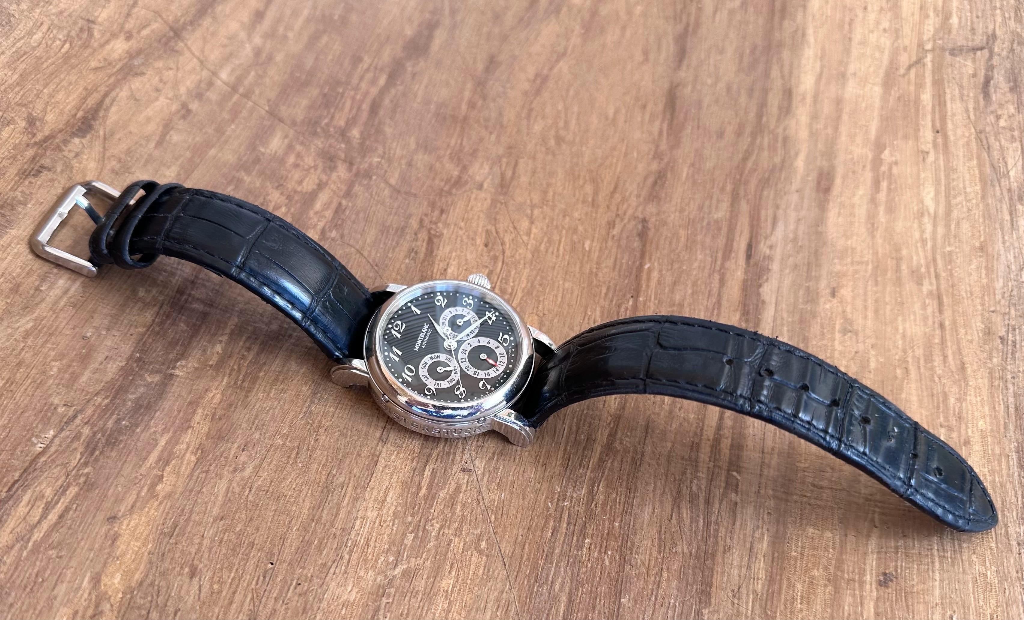 WTS]Montblanc Sport Meisterstuck 7018 Dual Time 38mm Automatic Chronograph  Watch $750 | WatchCharts Marketplace