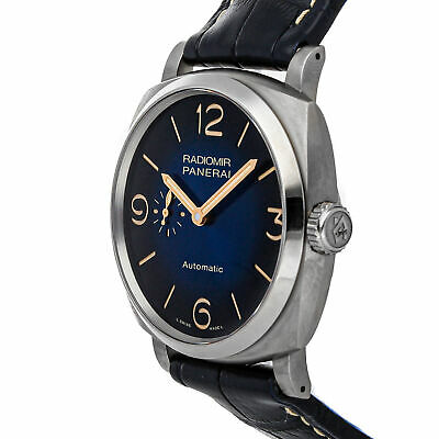 Panerai Radiomir Auto 45mm Titanium Mens Strap Tang Watch PAM 1078