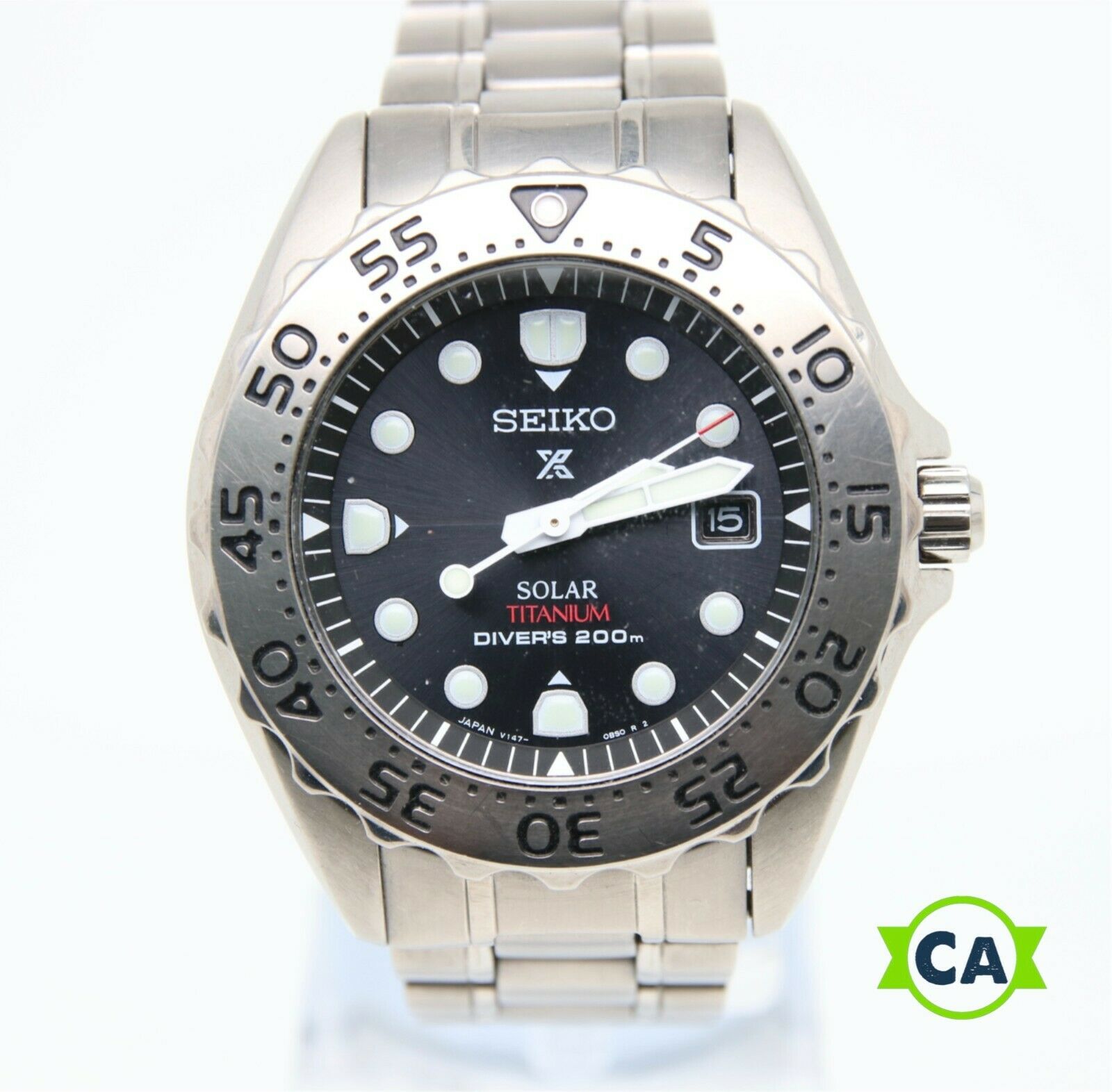 seiko solar titanium diver