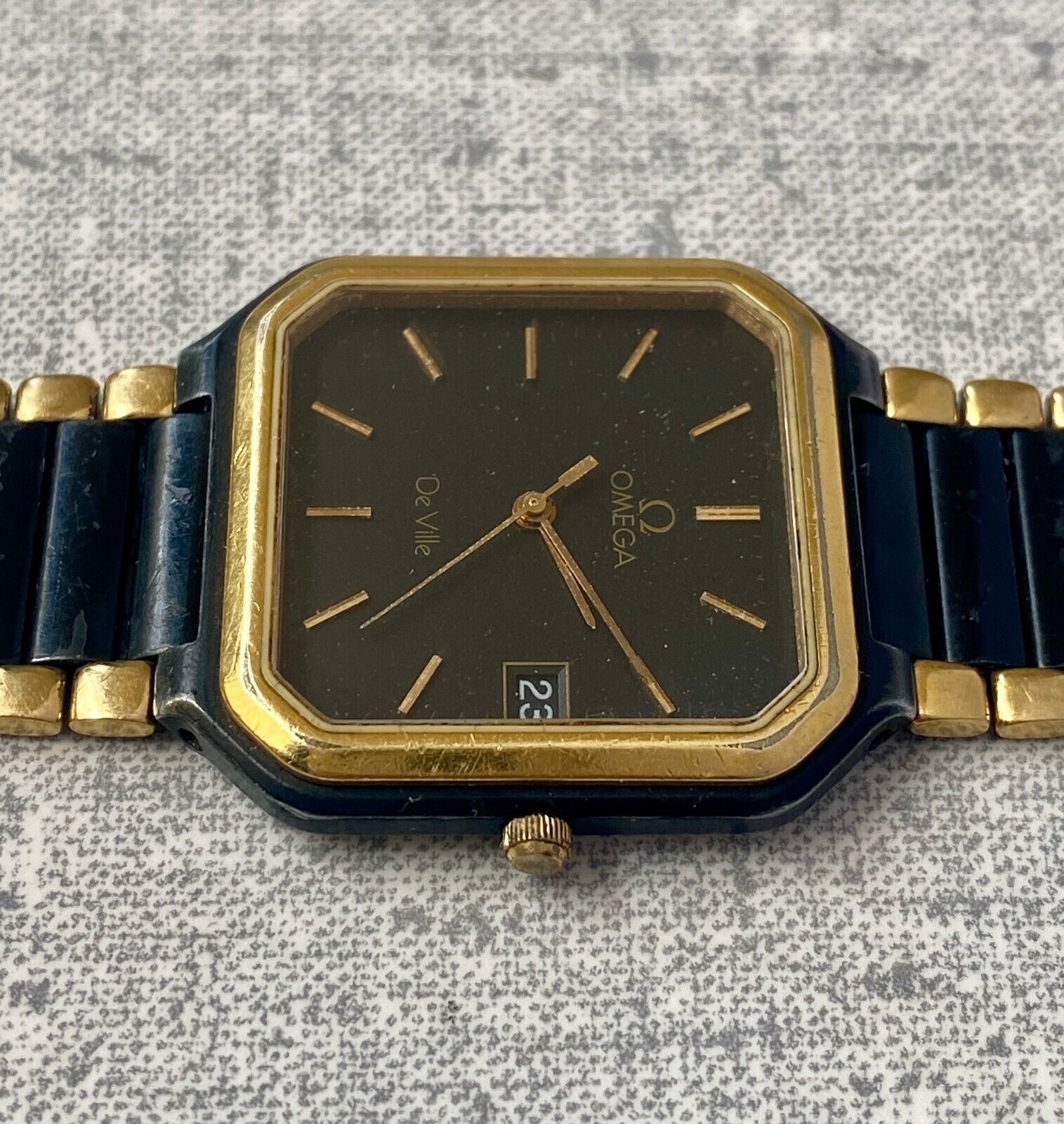OMEGA De Ville Quartz Cal 1430 Watch Vintage Ref 396 0949 6 Jewels