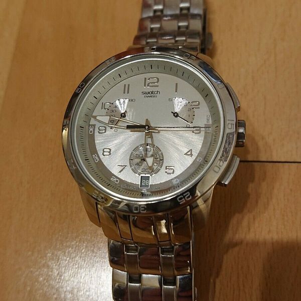 Swatch Irony Retrograde Chrono Sand Structure YRS401 Selten 