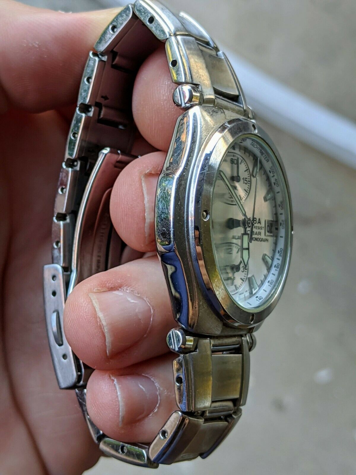 2002 (1992?) Alba Seiko 7T62-0AW0 Chrono Alarm Watch, Orig. Band 
