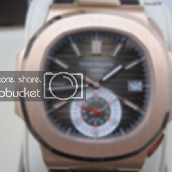 PATEK NAUTILUS 5980R-001 ROSE GOLD CHRONOGRAPH LEATHER