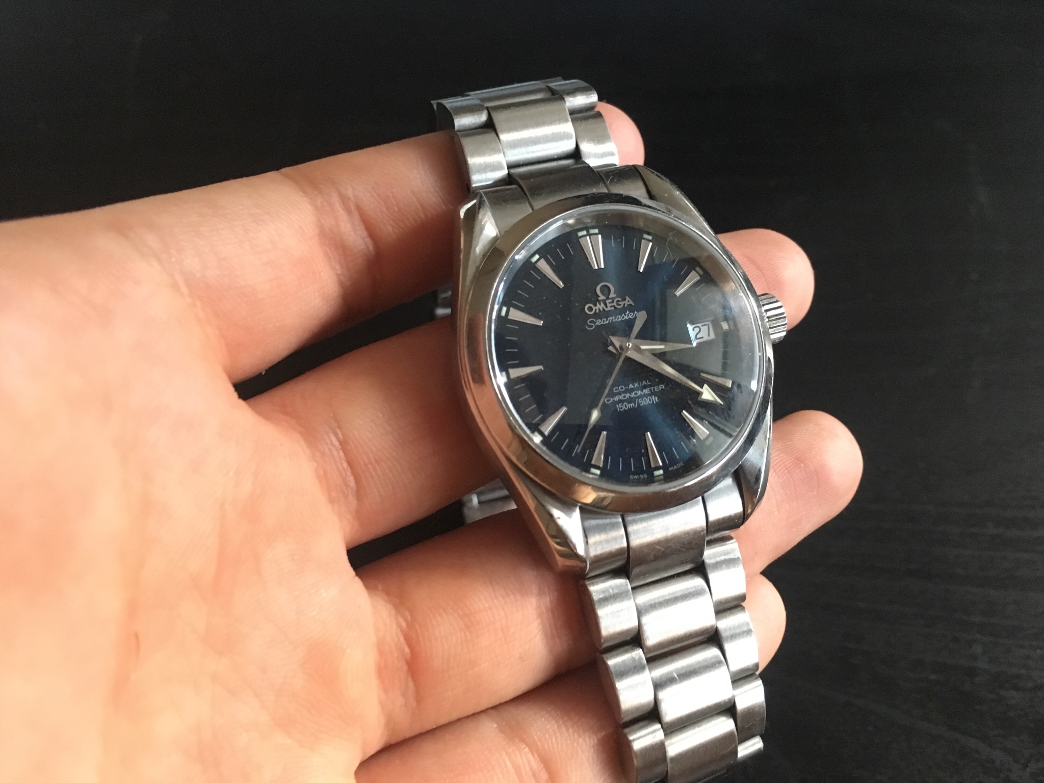 WTS Omega Seamaster Aqua Terra 2504.80 Mid Size 36.2mm Blue