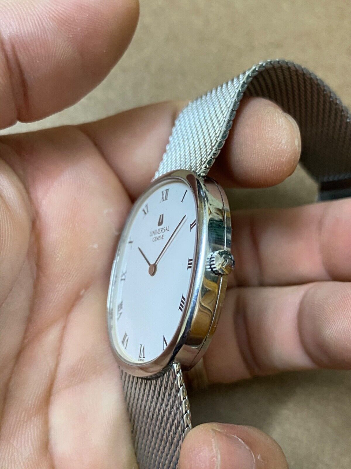 UNIVERSAL GENEVE メッシュバンド 時計 UNIVERSAL GENEVE メッシュバンド 時計