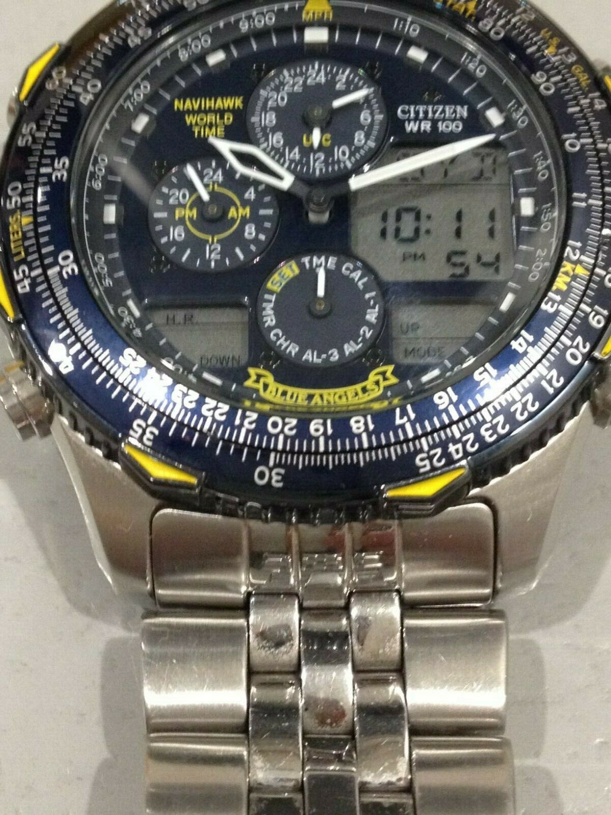CITIZEN Navihawk BLUE ANGELS Pilots Watch C300-S039002 1st Gen 