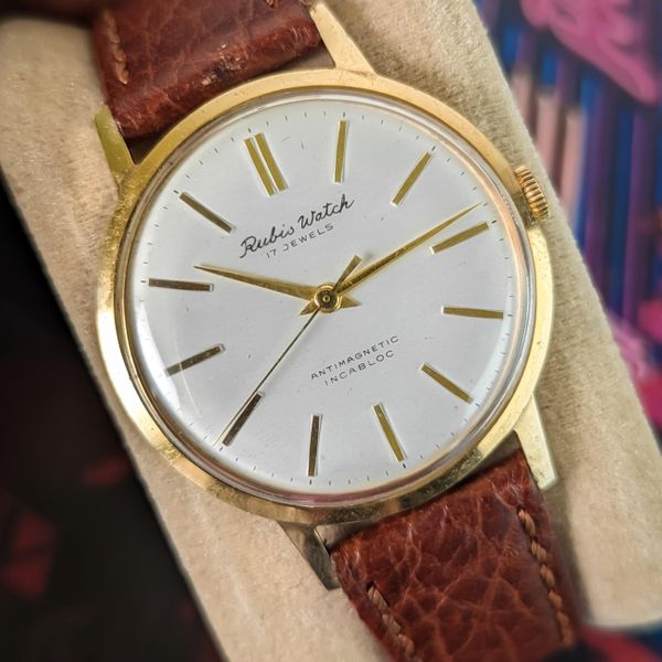 [WTS] Antique Rubis Watch - 17 Jewel Manual Winding - Incabloc - Gold ...