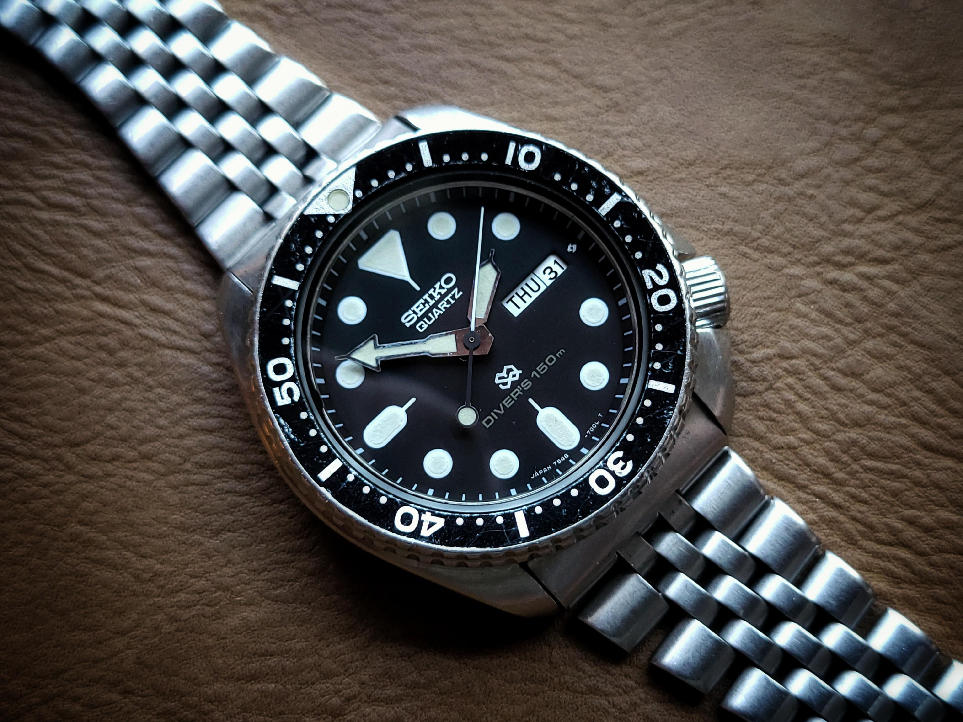 松字 WTS] Seiko 7548-7009 Quartz Diver on OG Z199 Bracelet