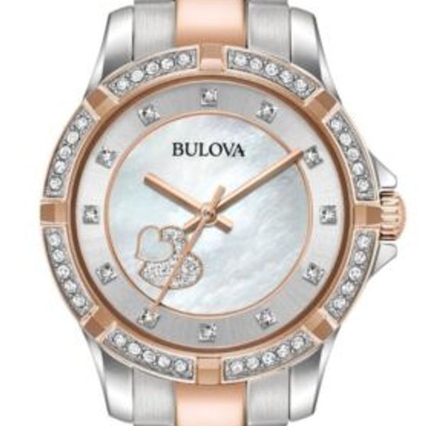 Bulova Women's Two-tone Stainless Steel MOP Dial Watch 98L233 ...