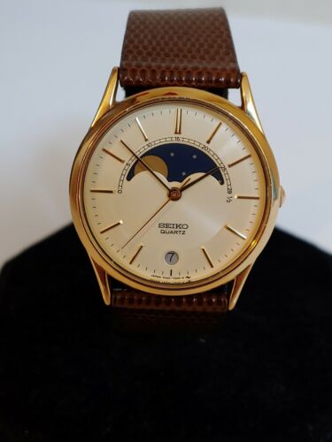 RARE New Old Stock Vintage Seiko Moon Phase 7434 7000 Quartz