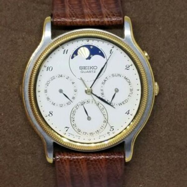 Vintage Seiko Watch Chronograph Moon Phase 7F39 6029 6010 T Men's WORKS!! |  WatchCharts