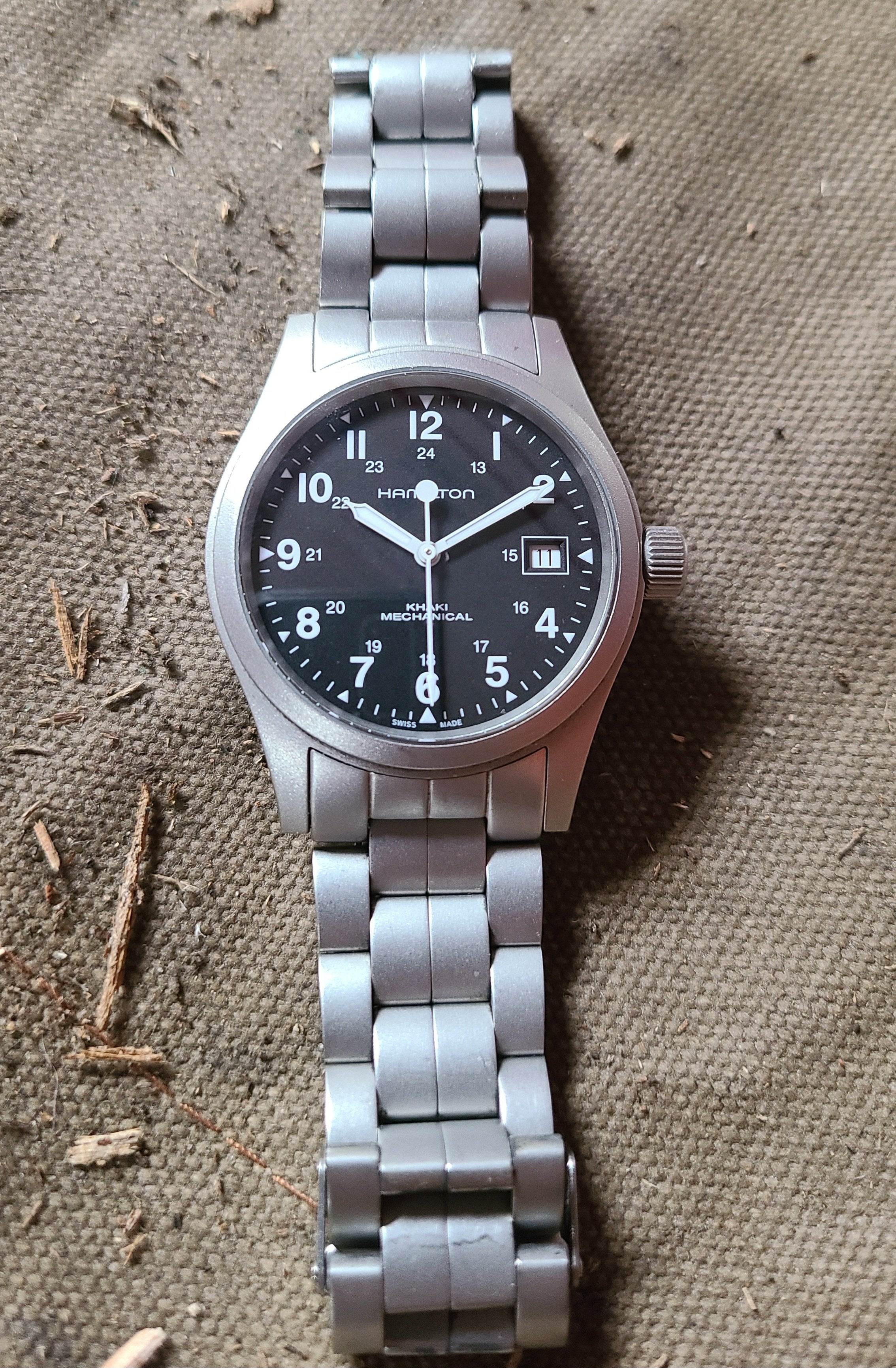 Hamilton Khaki Field Mechanical Date Full Kit, OEM Bracelet, 2 OEM 