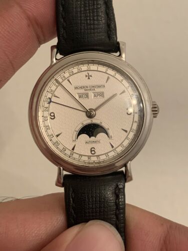 Rare Vintage Vacheron Constantin Triple Calendar Moonphse Platinum