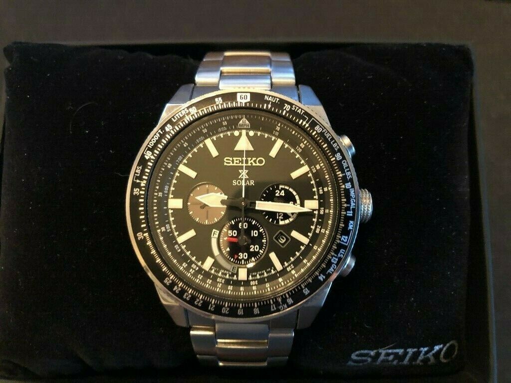 Seiko Prospex Solar Chronograph Flight Computer SSC629