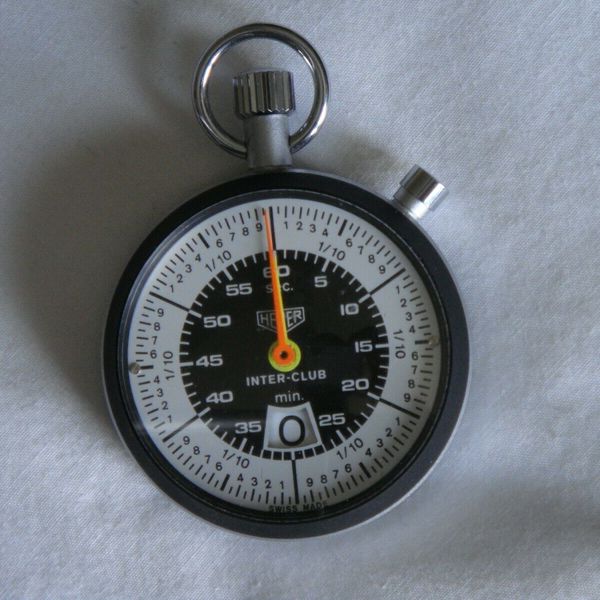 HEUER clubmate ストップウォッチ Rare 1976 Heuer Inter-Club Stopwatch With Hour Timer 7714 YouTube