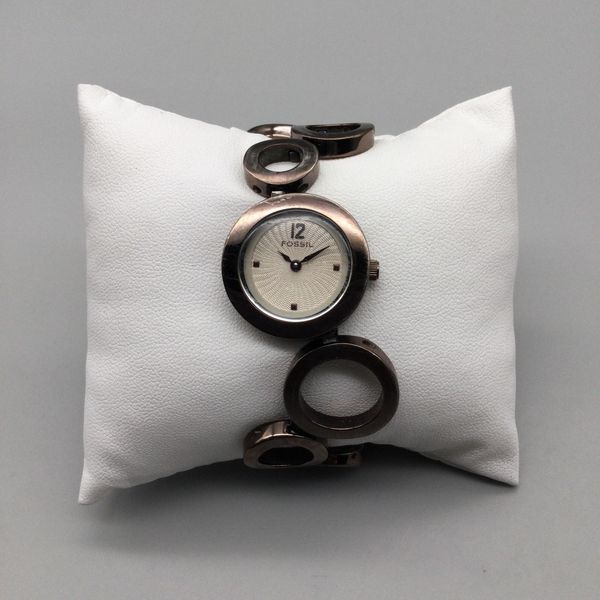 Fossil F2 Watch Women ES-1816 25mm Bronze Tone Circle Bracelet New ...