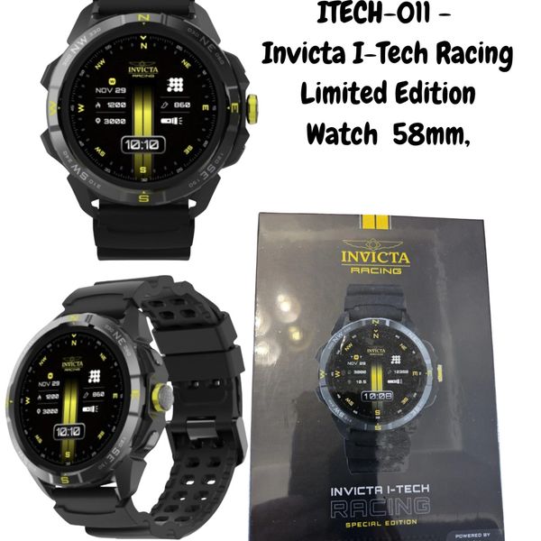 Itech Racing Trowbridge New ITECH-011 - Invicta I-Tech Racing Limited Edition Watch 58mm, Black ...
